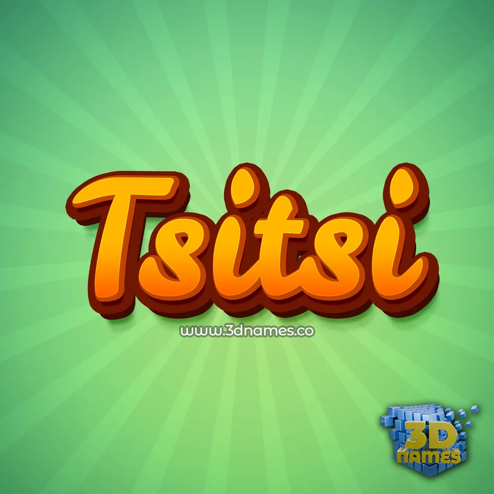 tsitsi in Green Rays style - 3D name wallpaper