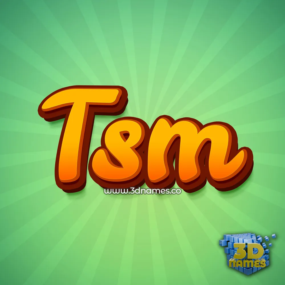tsm in Green Rays style - 3D name wallpaper