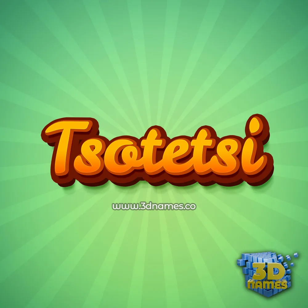 tsotetsi in Green Rays style - 3D name wallpaper