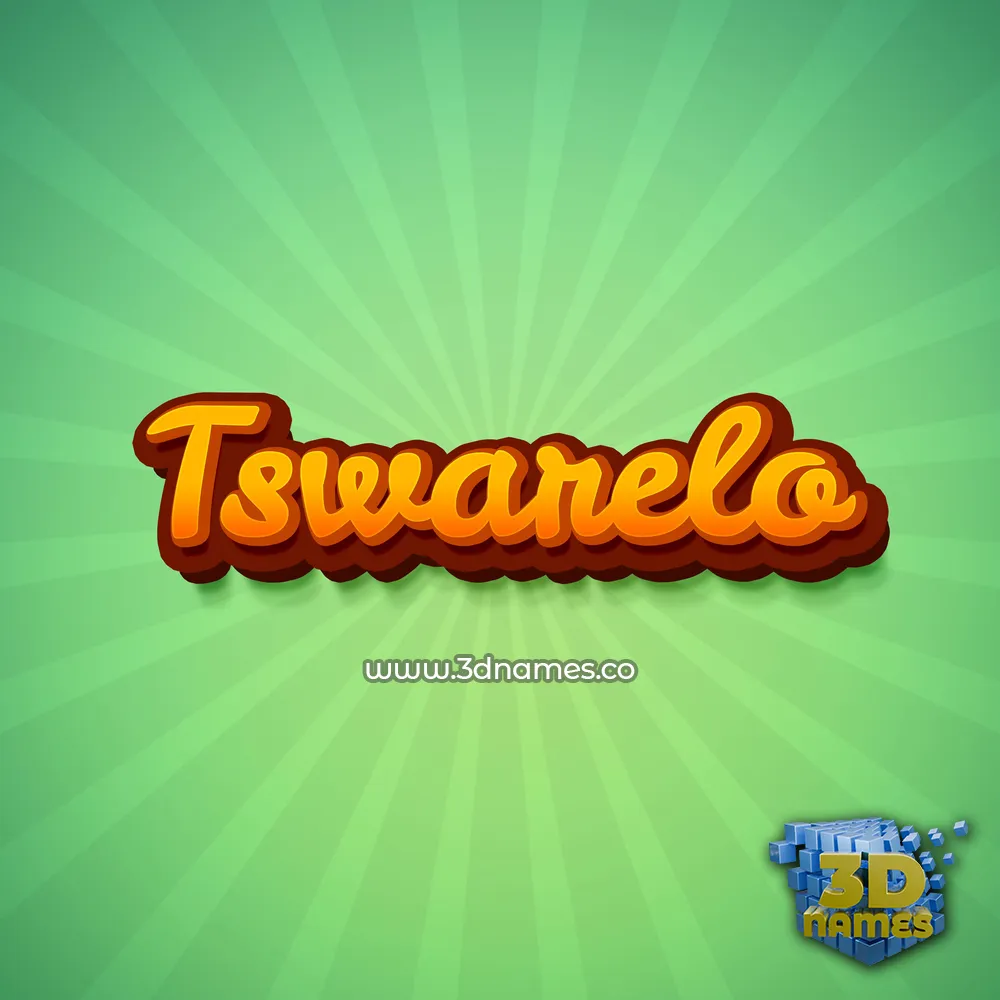 tswarelo in Green Rays style - 3D name wallpaper