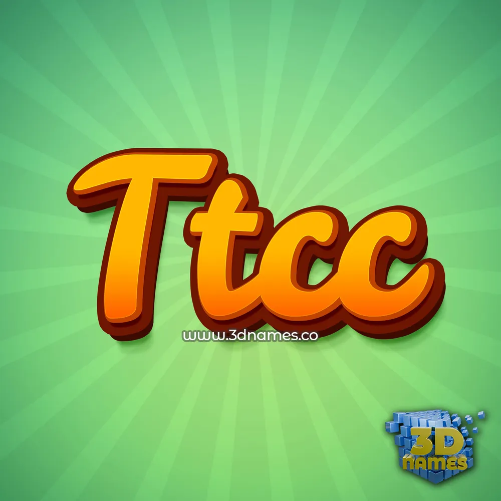 ttcc in Green Rays style - 3D name wallpaper
