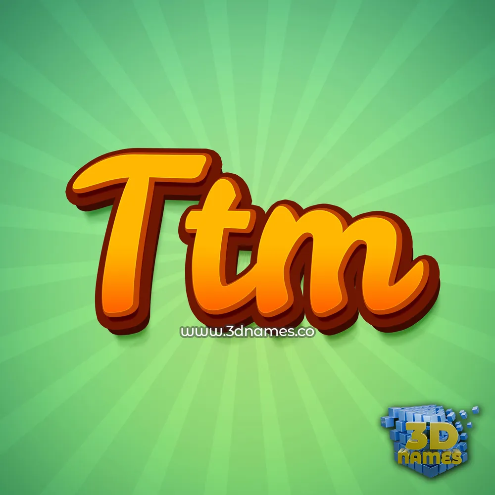 ttm in Green Rays style - 3D name wallpaper
