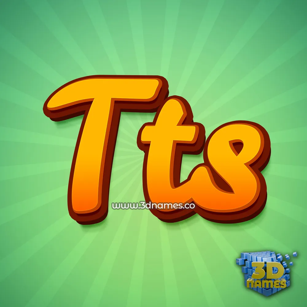 tts in Green Rays style - 3D name wallpaper