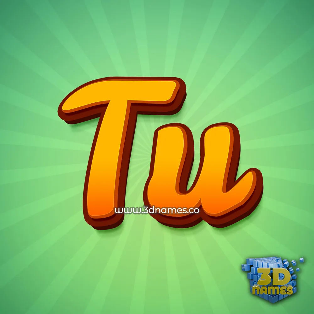 tu in Green Rays style - 3D name wallpaper