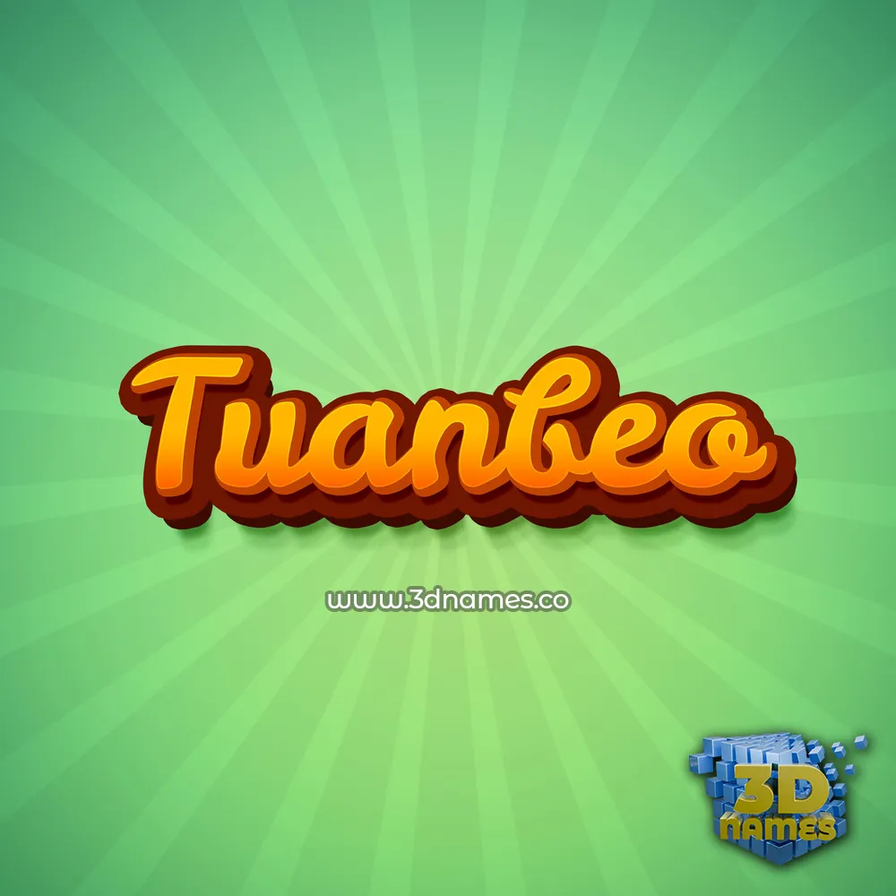 tuanbeo in Green Rays style - 3D name wallpaper