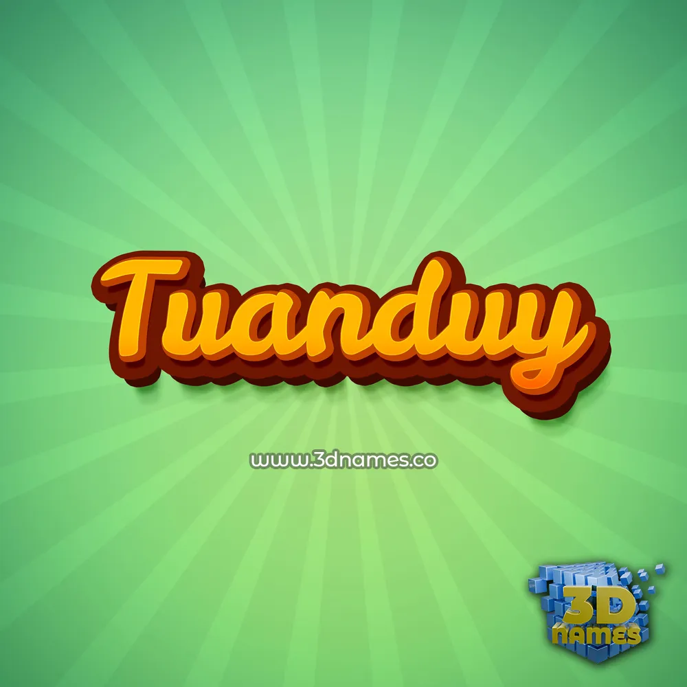 tuanduy in Green Rays style - 3D name wallpaper