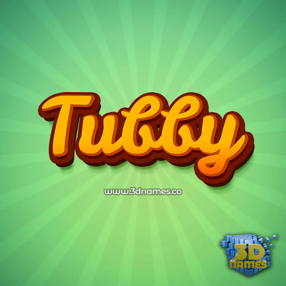 tubby in Green Rays style - 3D name wallpaper