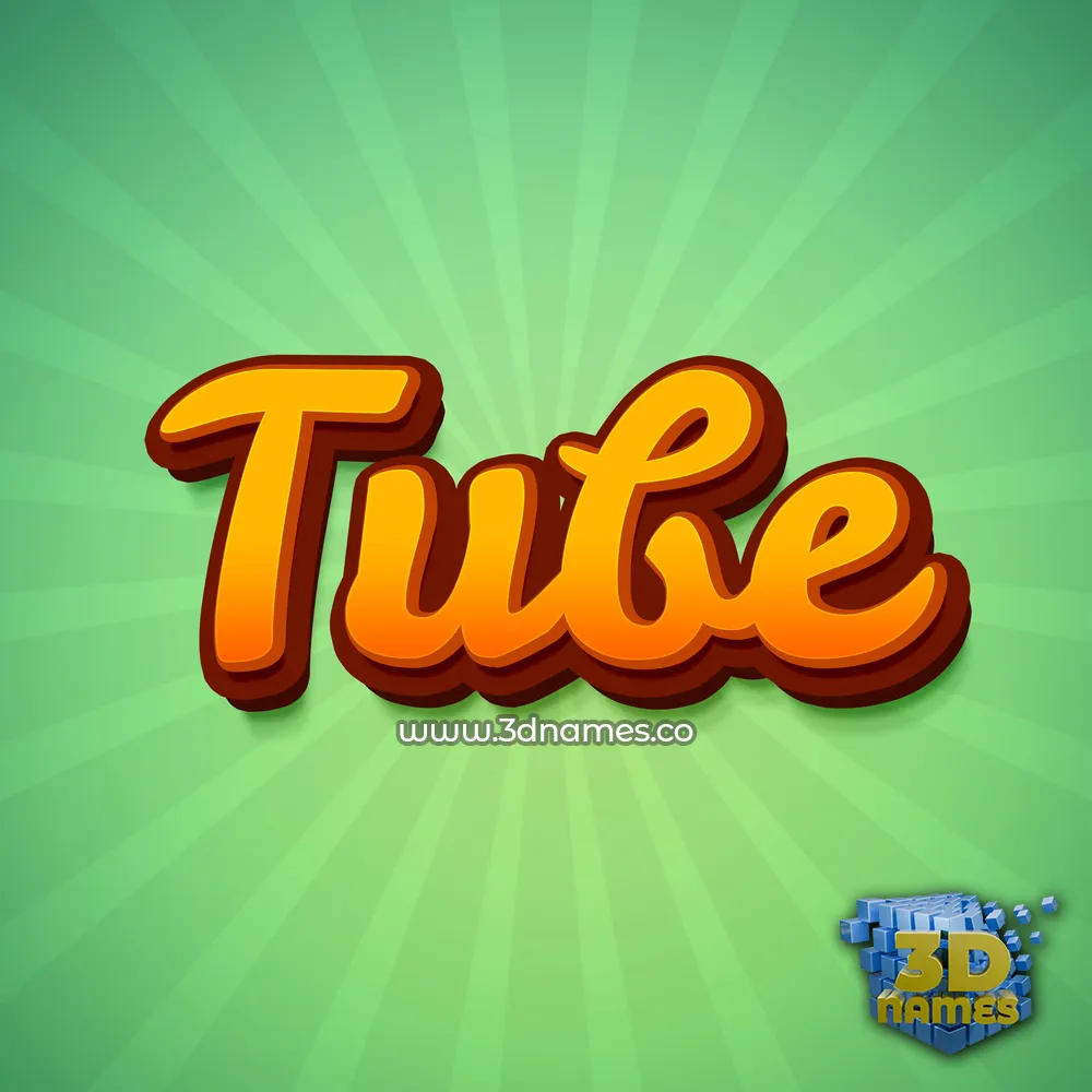 tube in Green Rays style - 3D name wallpaper