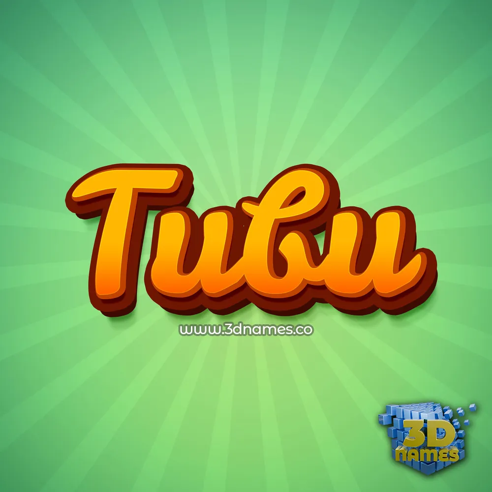 tubu in Green Rays style - 3D name wallpaper