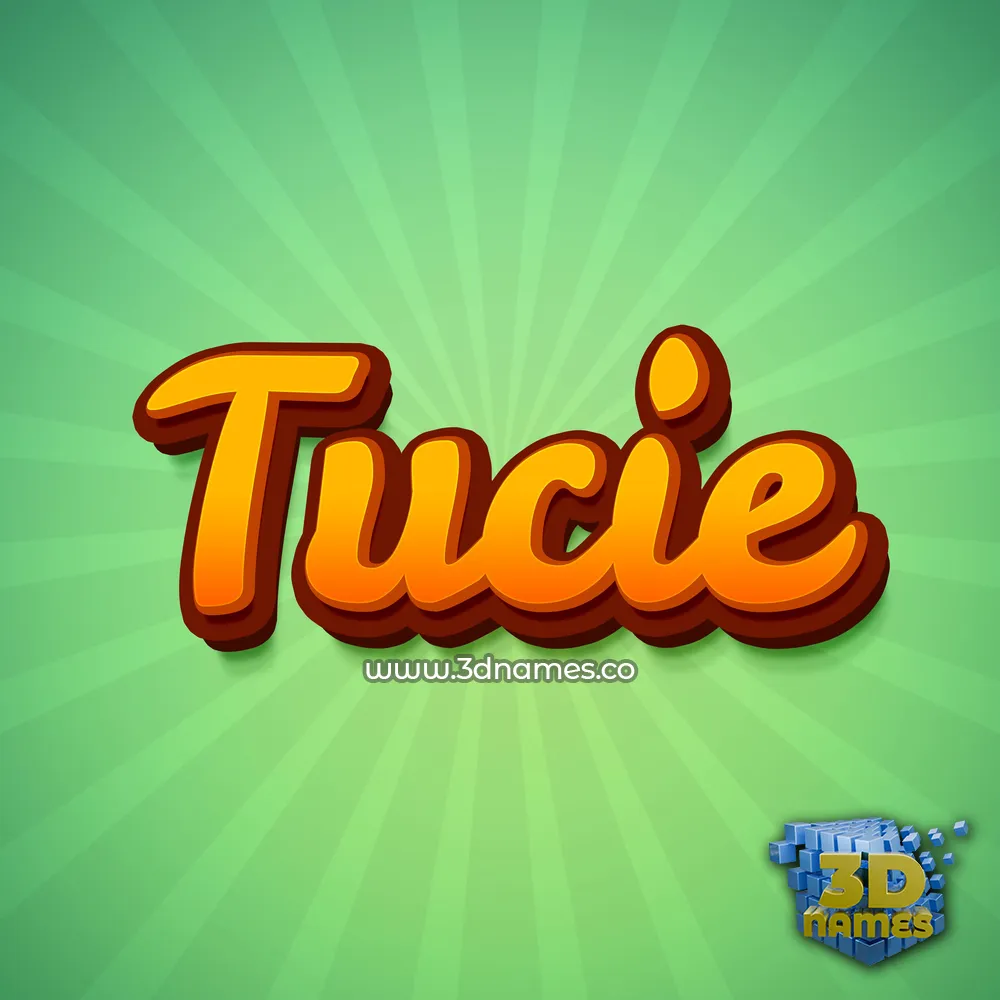 tucie in Green Rays style - 3D name wallpaper