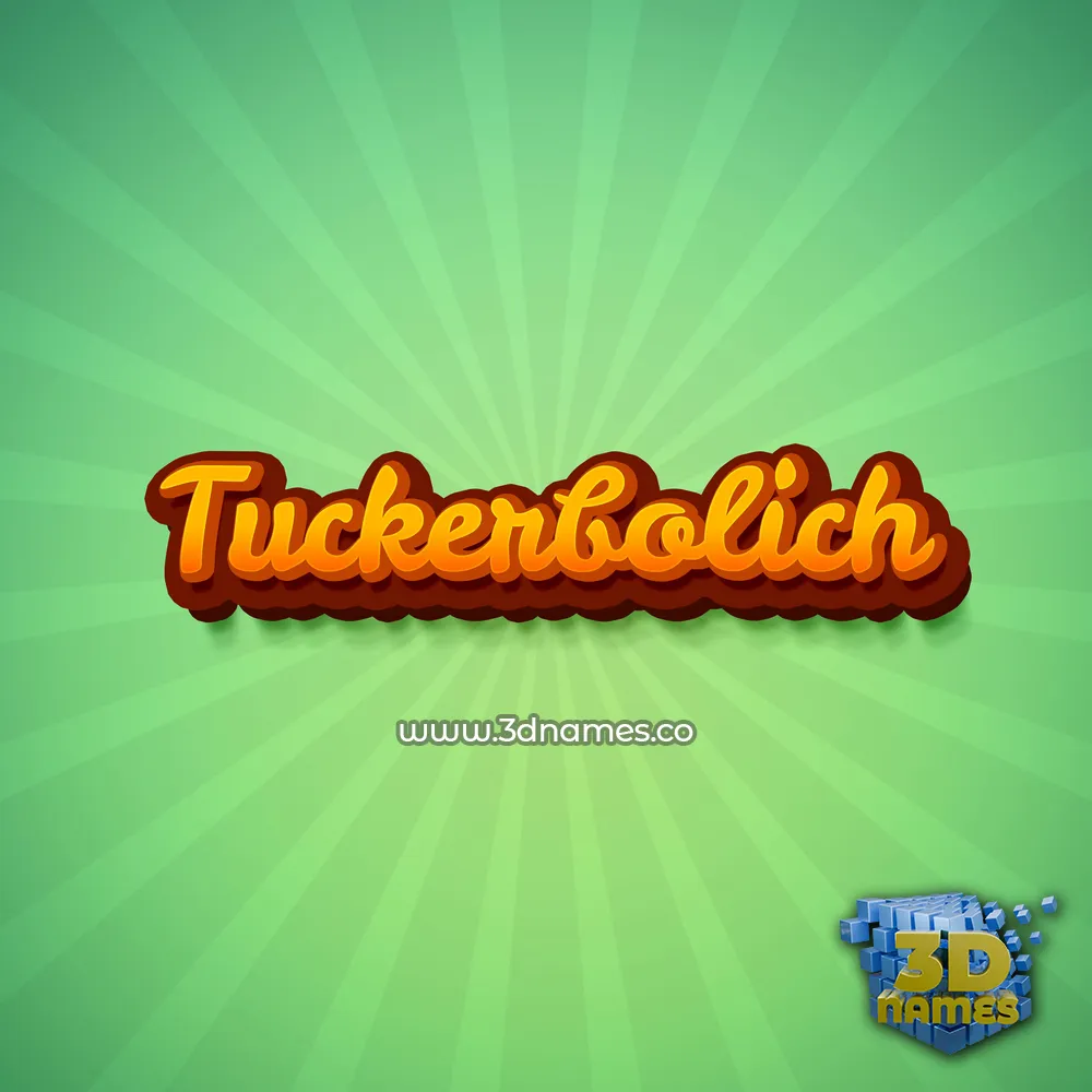 tuckerbolich in Green Rays style - 3D name wallpaper