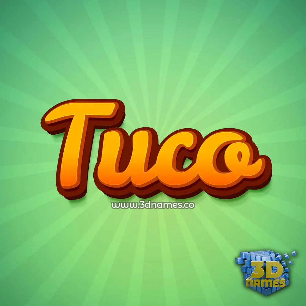 tuco in Green Rays style - 3D name wallpaper