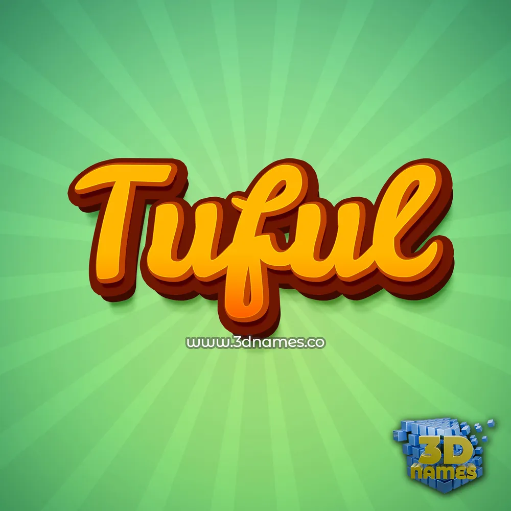 tuful in Green Rays style - 3D name wallpaper