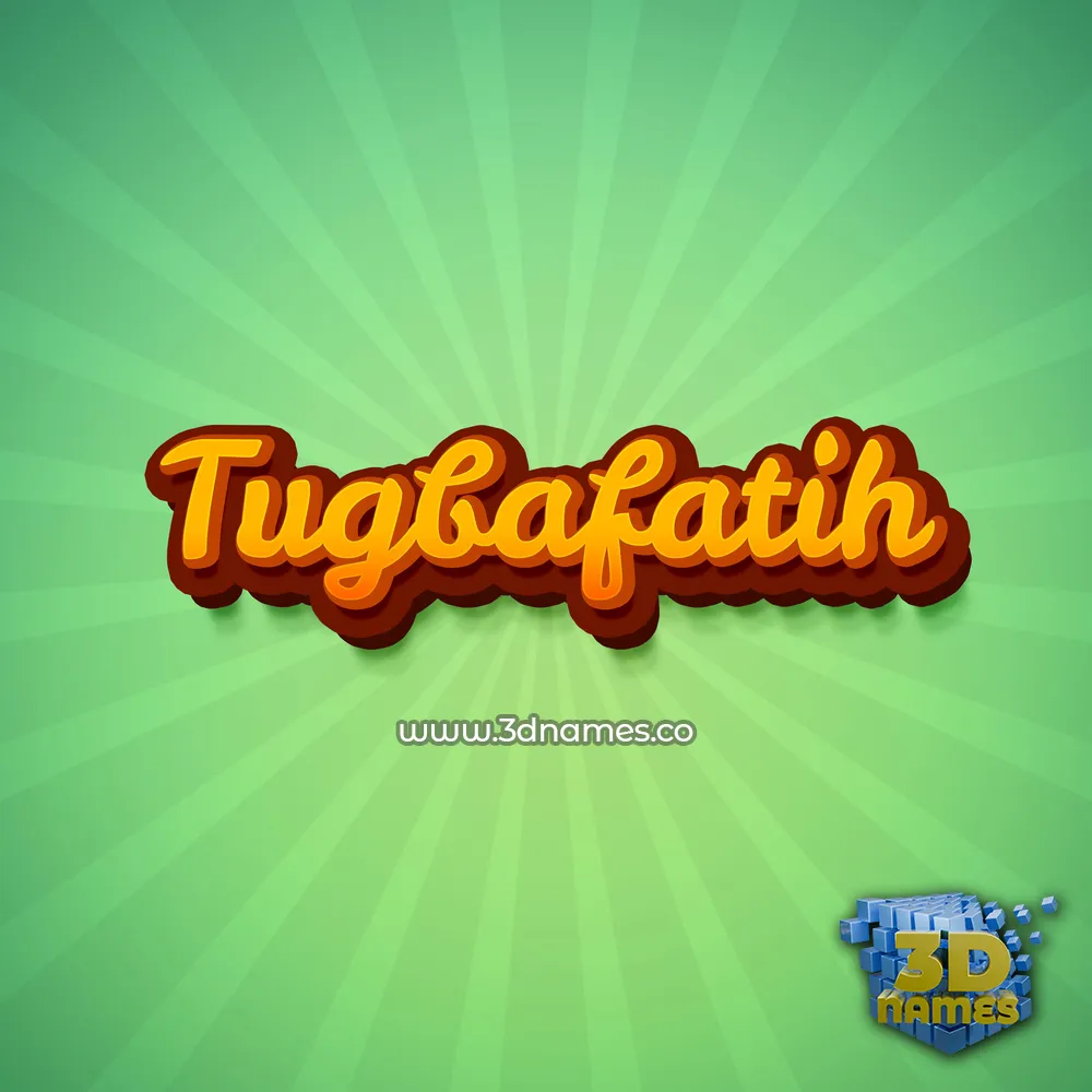 tugbafatih in Green Rays style - 3D name wallpaper