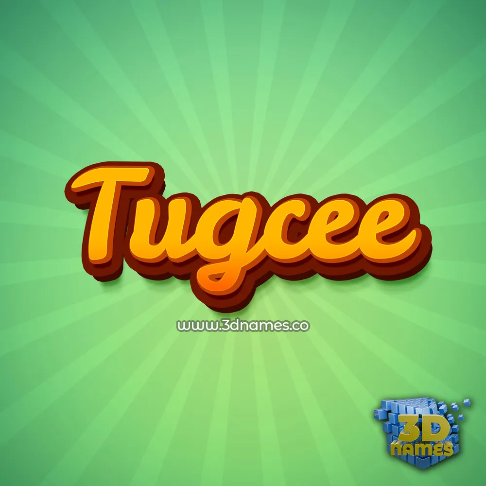 tugcee in Green Rays style - 3D name wallpaper