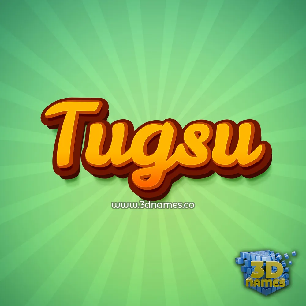 tugsu in Green Rays style - 3D name wallpaper