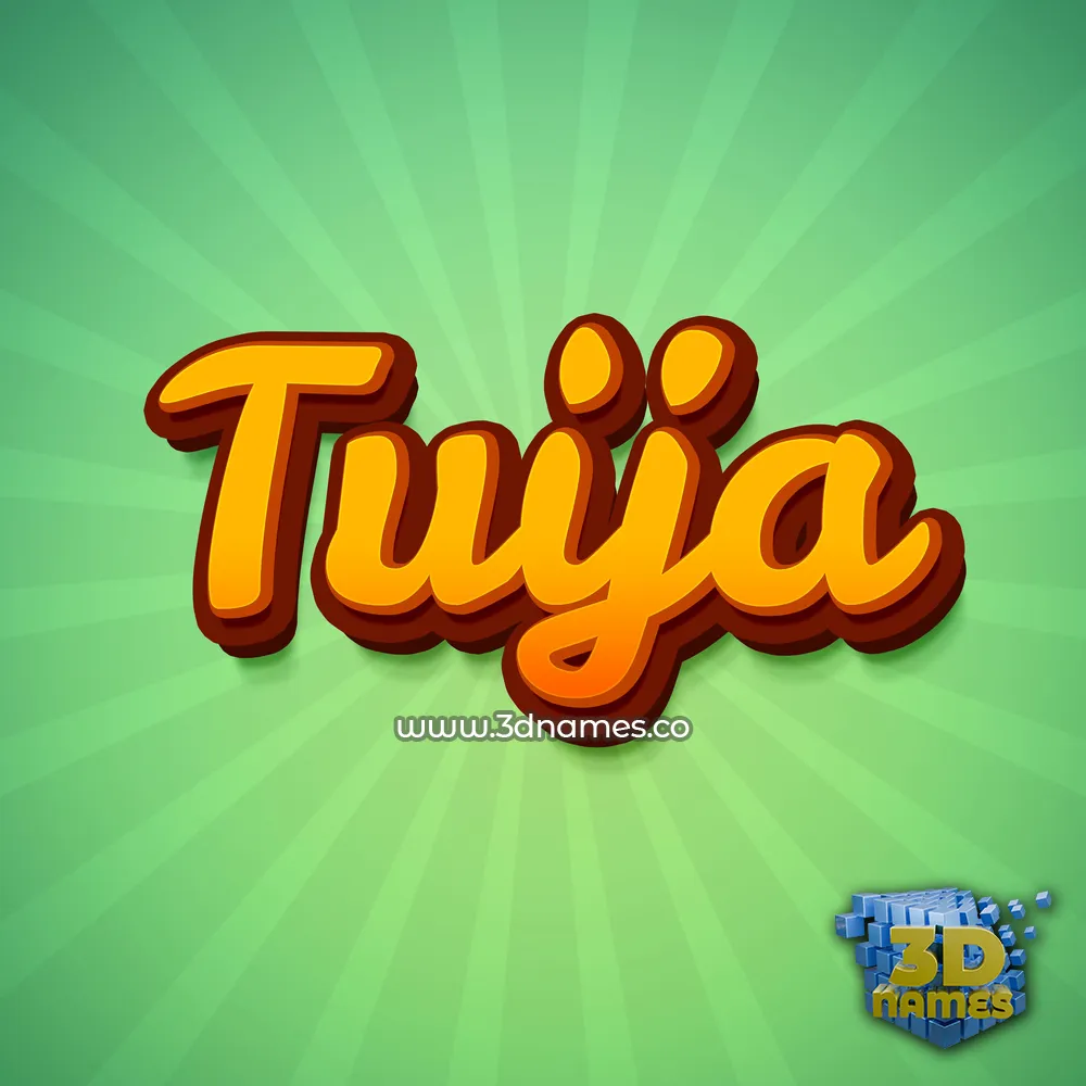 tuija in Green Rays style - 3D name wallpaper