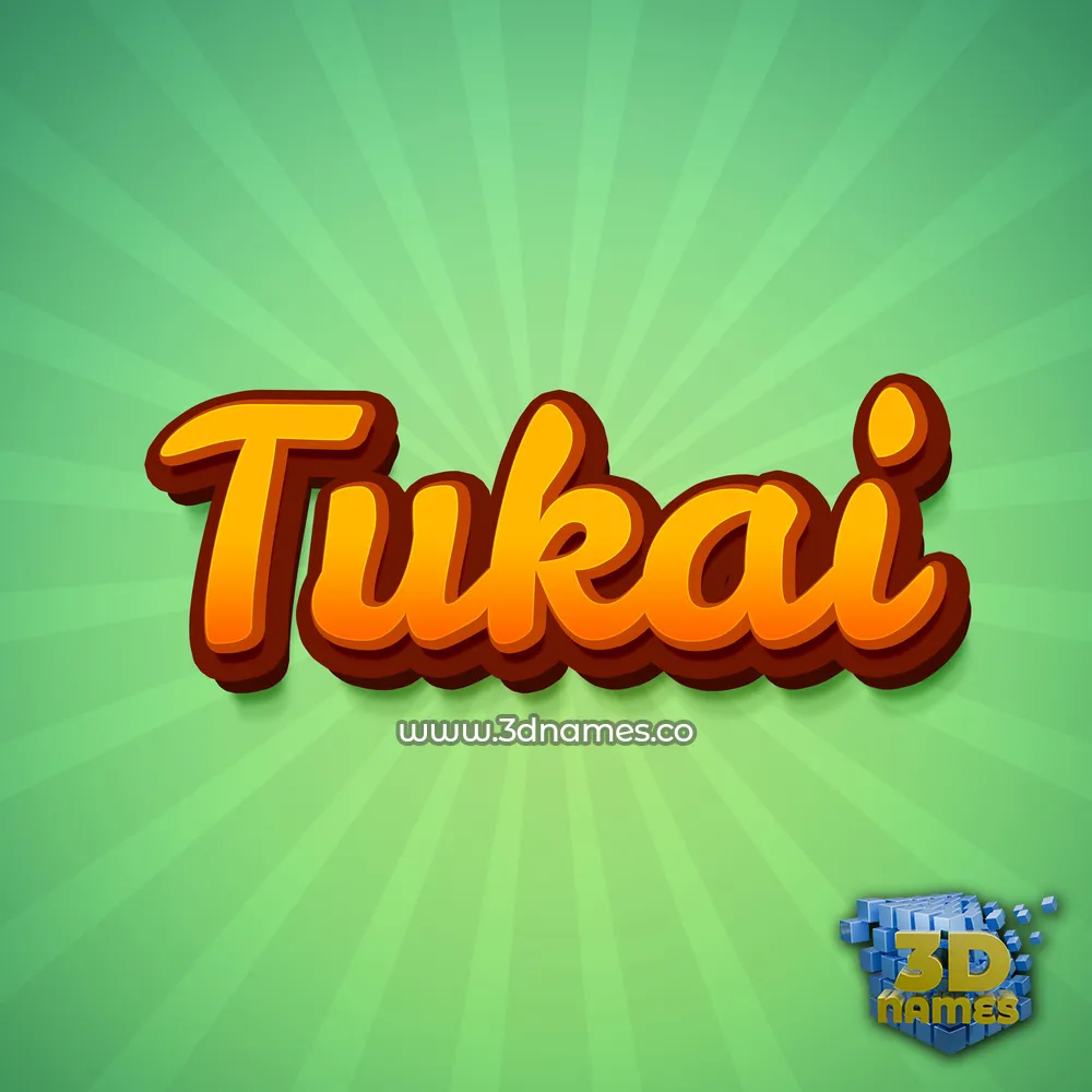 tukai in Green Rays style - 3D name wallpaper