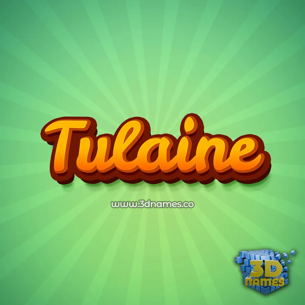 tulaine in Green Rays style - 3D name wallpaper
