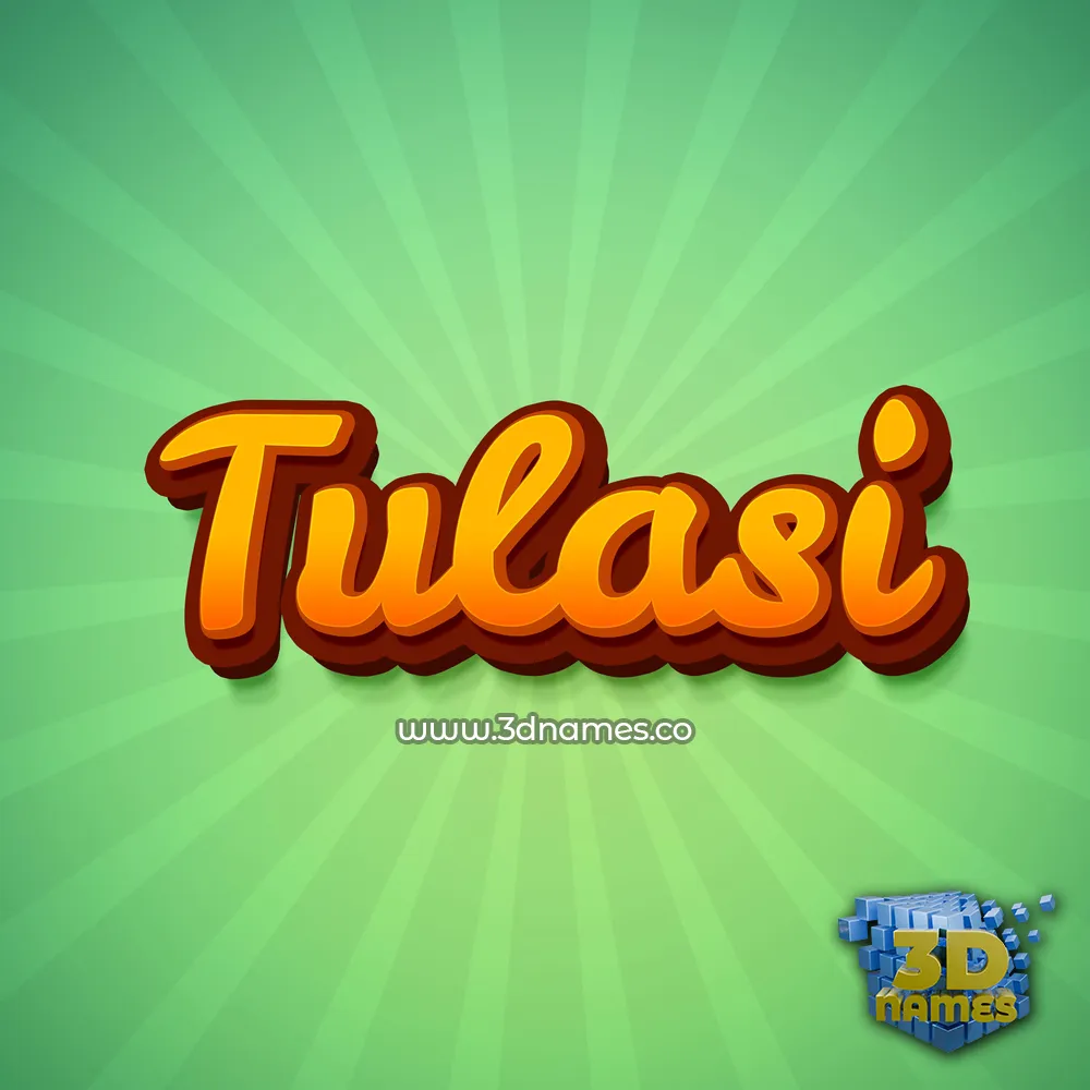 tulasi in Green Rays style - 3D name wallpaper