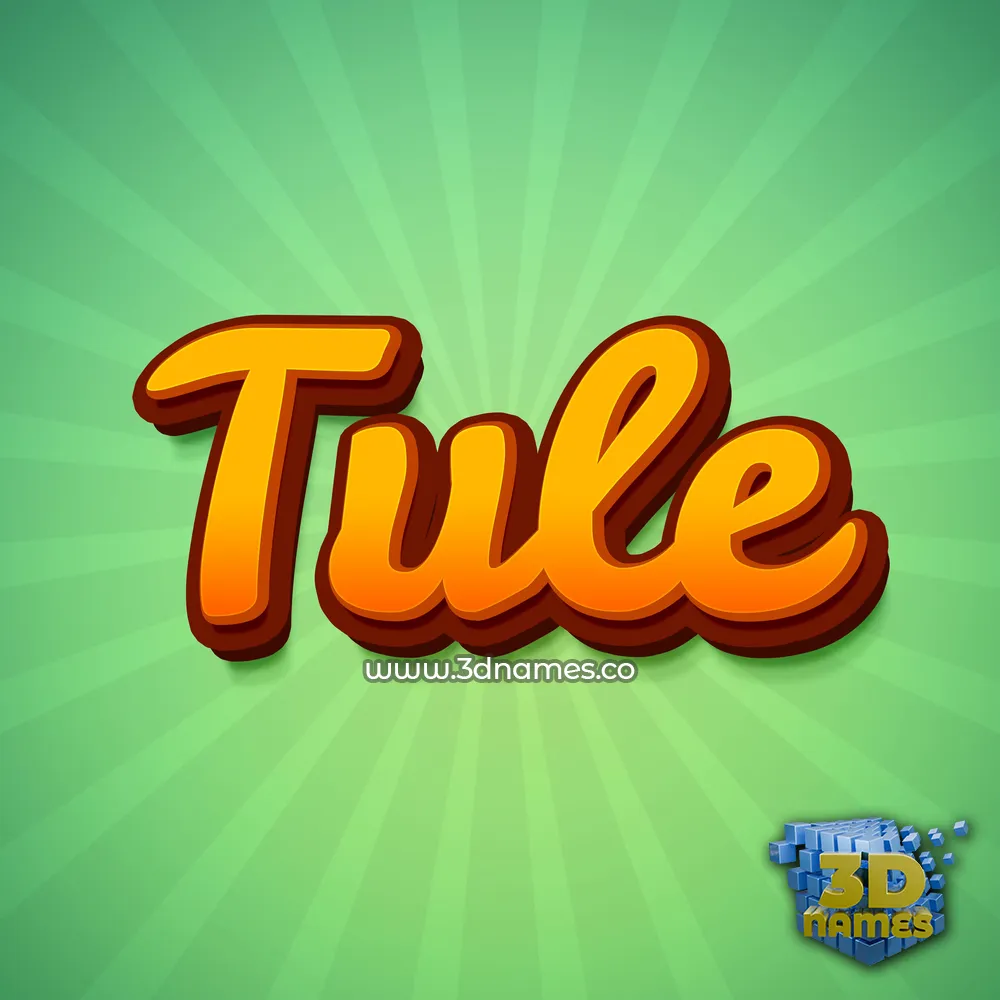 tule in Green Rays style - 3D name wallpaper