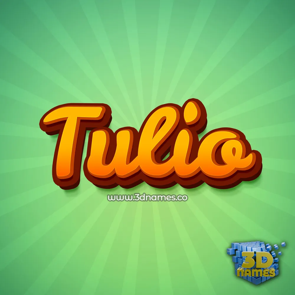 tulio in Green Rays style - 3D name wallpaper