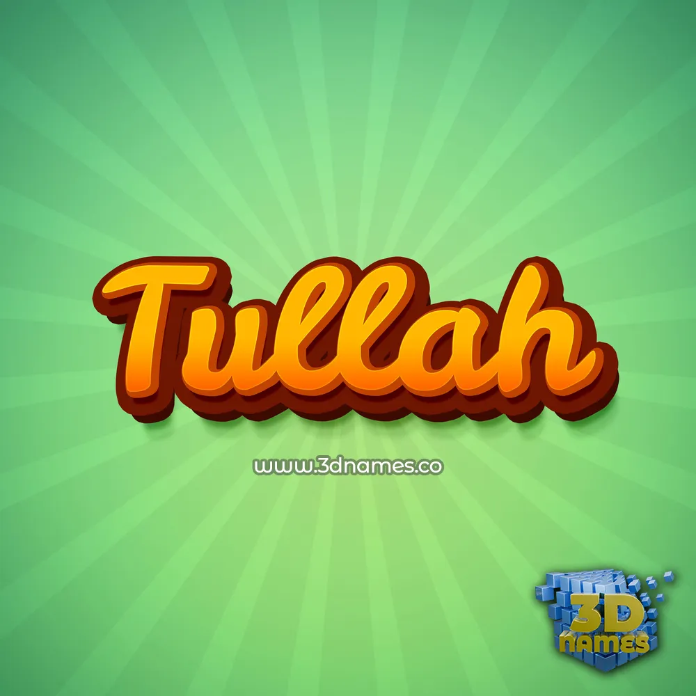 tullah in Green Rays style - 3D name wallpaper