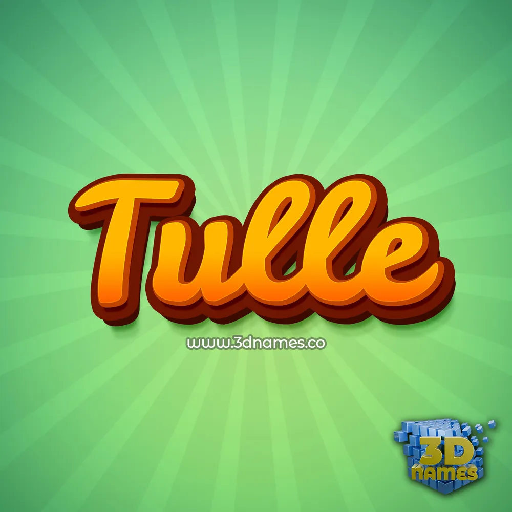 tulle in Green Rays style - 3D name wallpaper