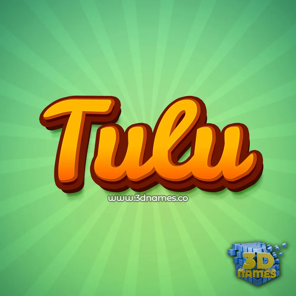 tulu in Green Rays style - 3D name wallpaper
