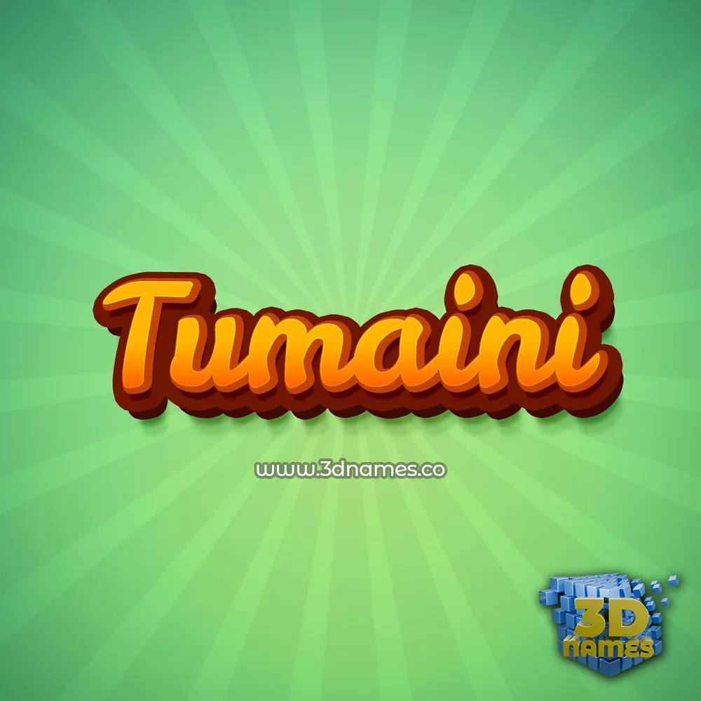 tumaini in Green Rays style - 3D name wallpaper