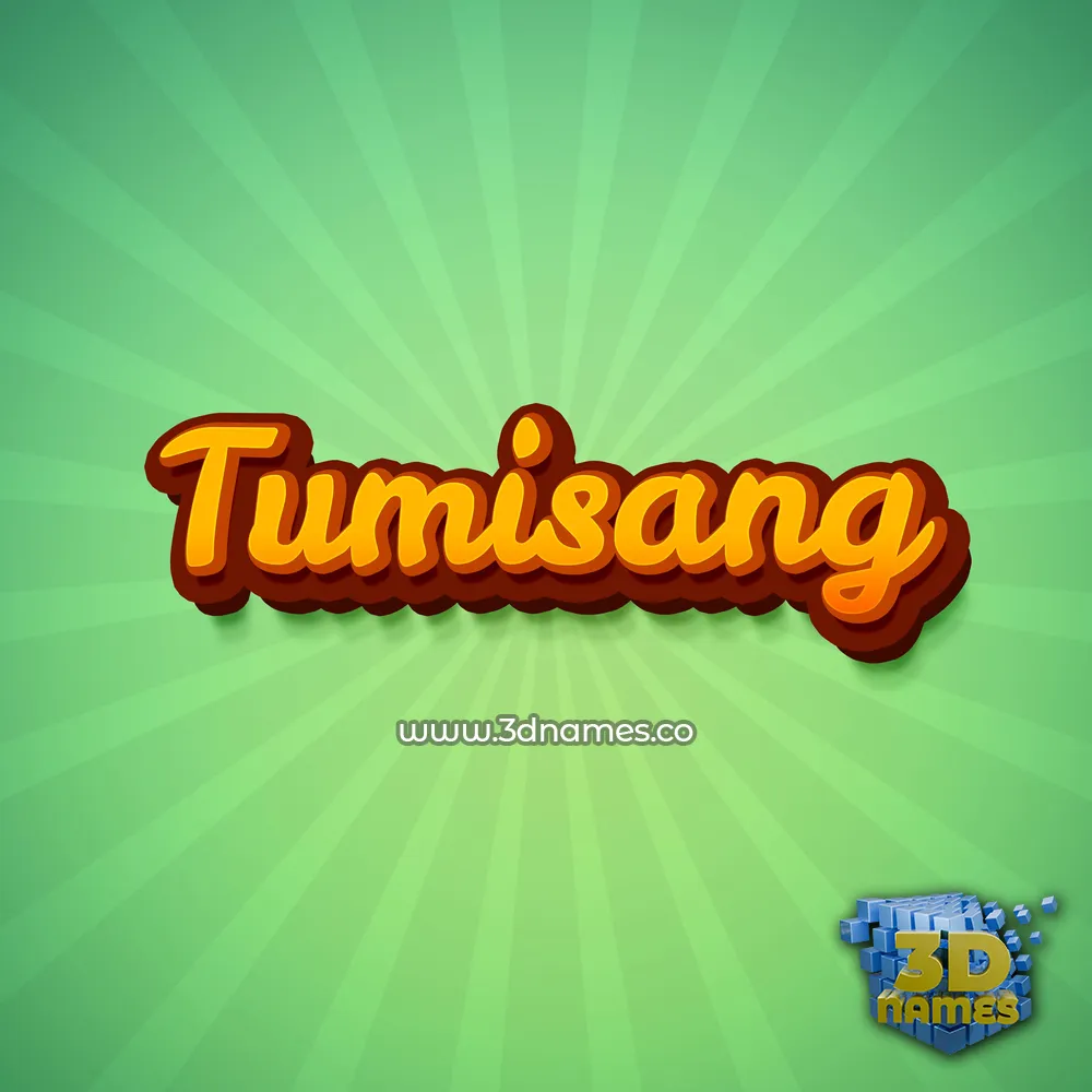 tumisang in Green Rays style - 3D name wallpaper