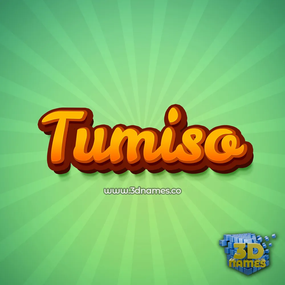 tumiso in Green Rays style - 3D name wallpaper