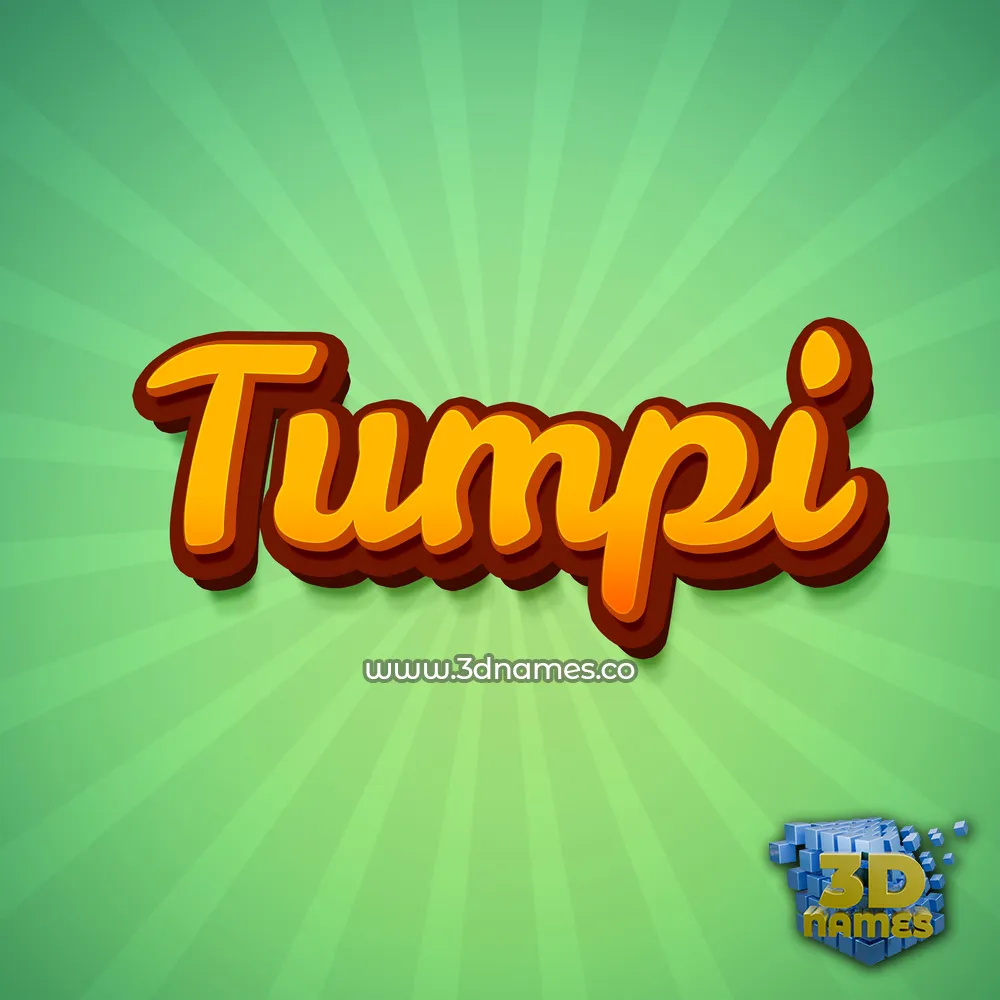 tumpi in Green Rays style - 3D name wallpaper