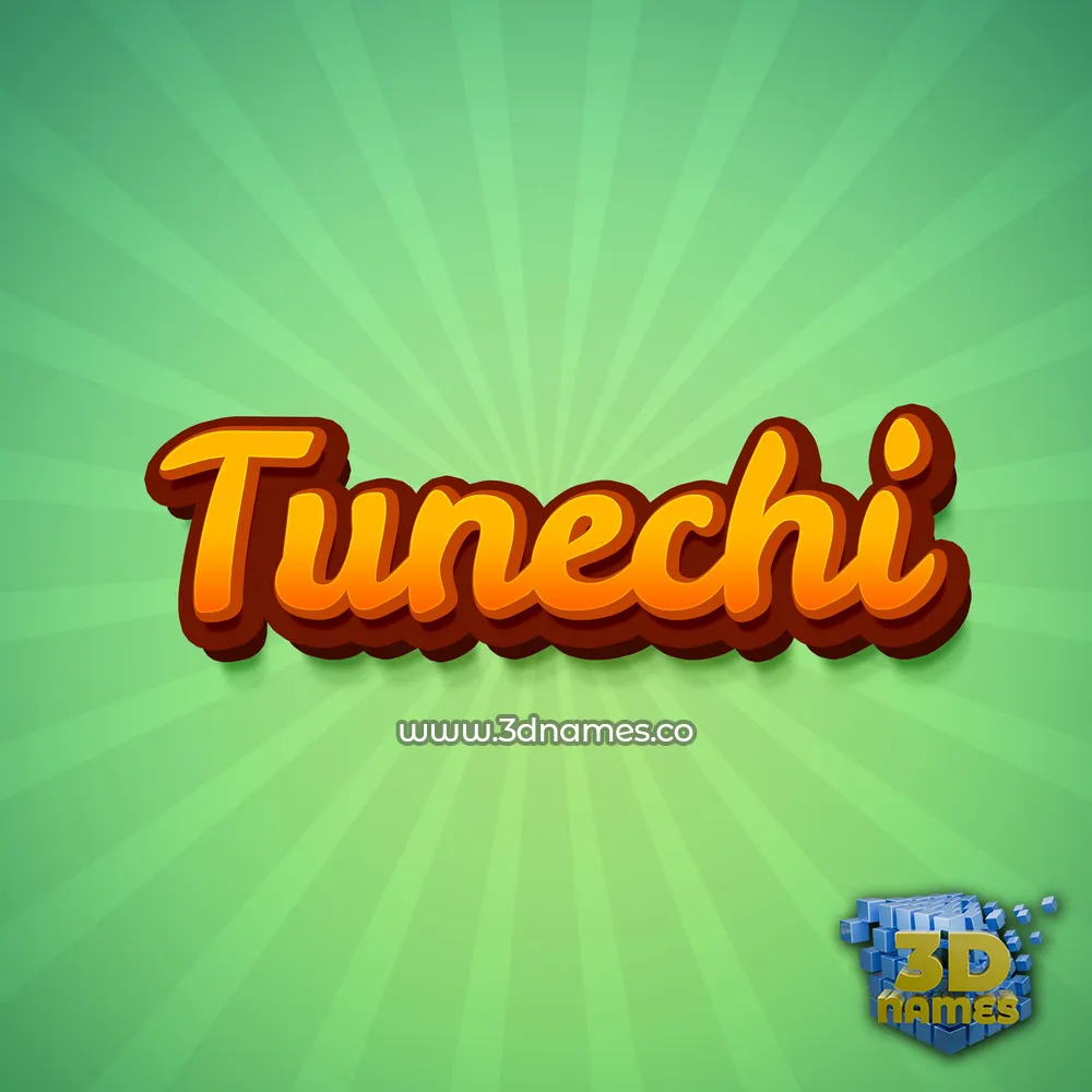 tunechi in Green Rays style - 3D name wallpaper