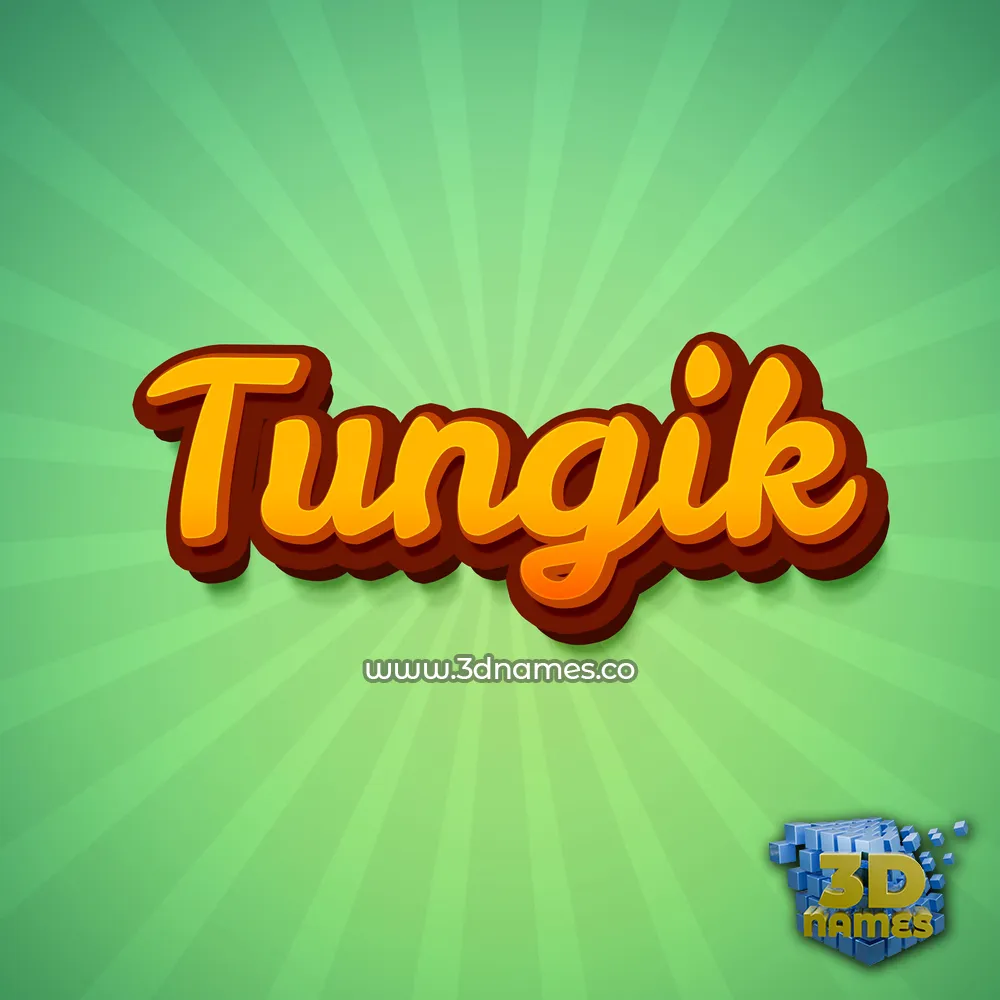 tungik in Green Rays style - 3D name wallpaper