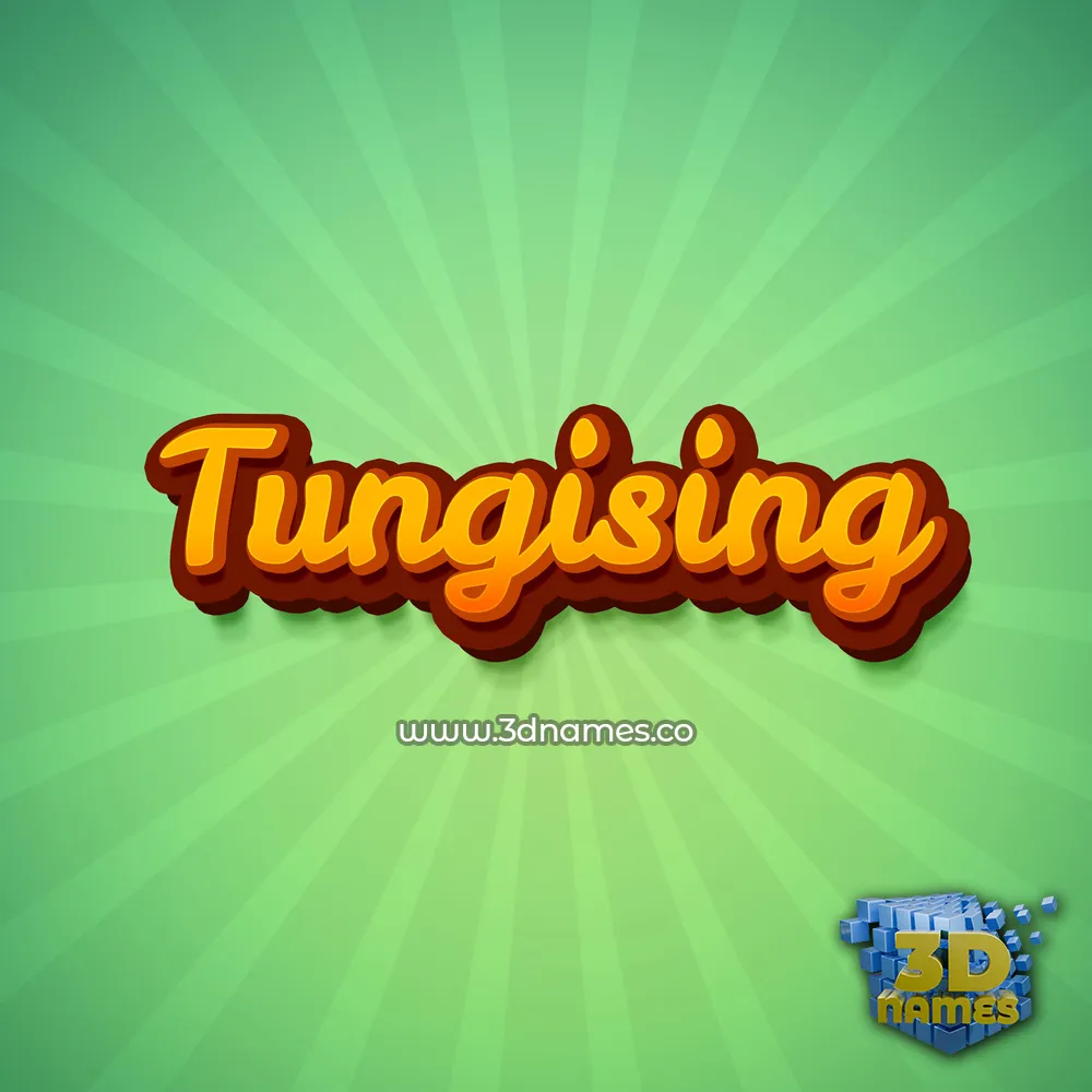 tungising in Green Rays style - 3D name wallpaper