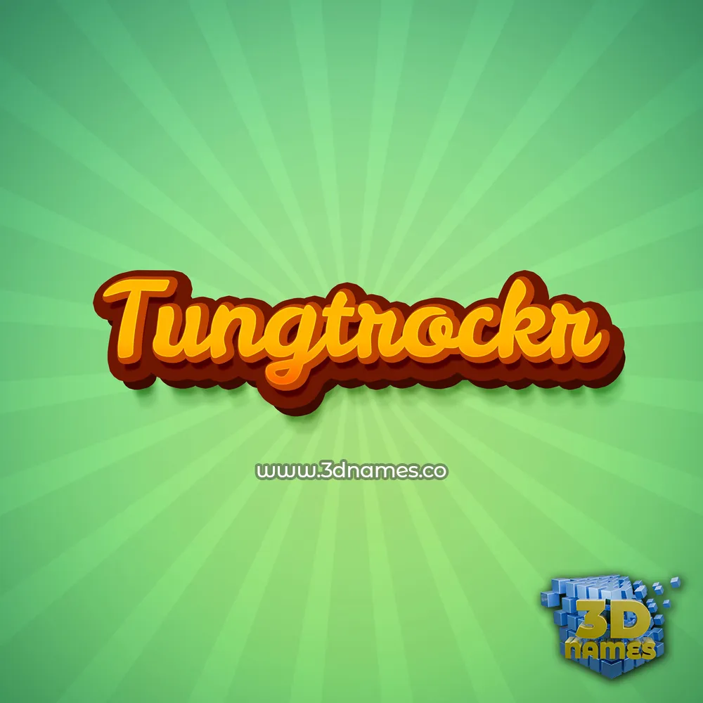 tungtrockr in Green Rays style - 3D name wallpaper