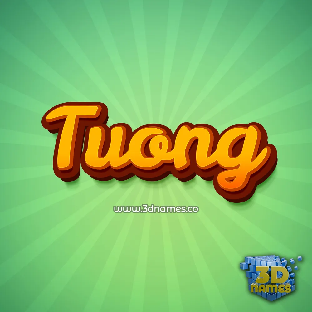 tuong in Green Rays style - 3D name wallpaper