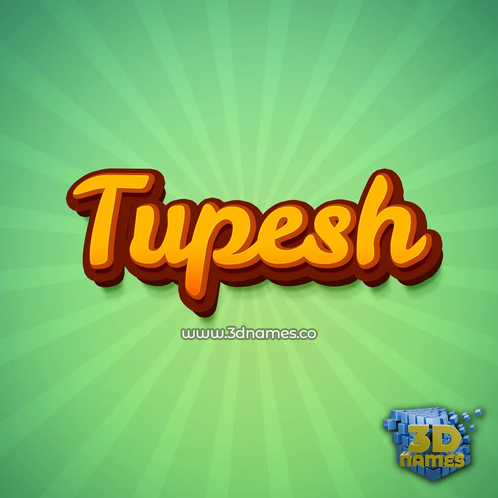 tupesh in Green Rays style - 3D name wallpaper
