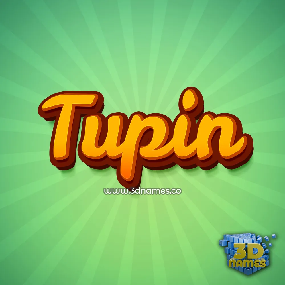 tupin in Green Rays style - 3D name wallpaper