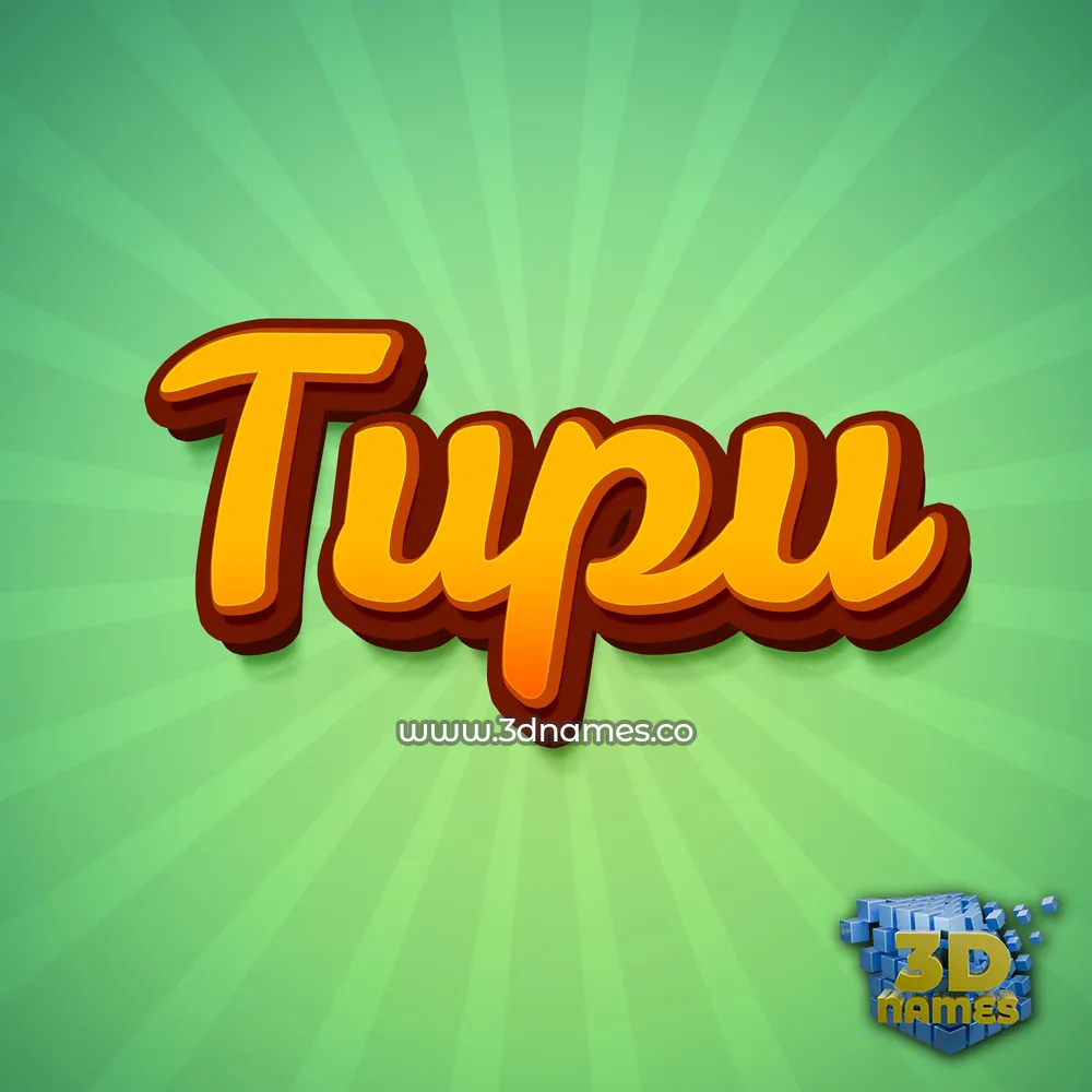 tupu in Green Rays style - 3D name wallpaper