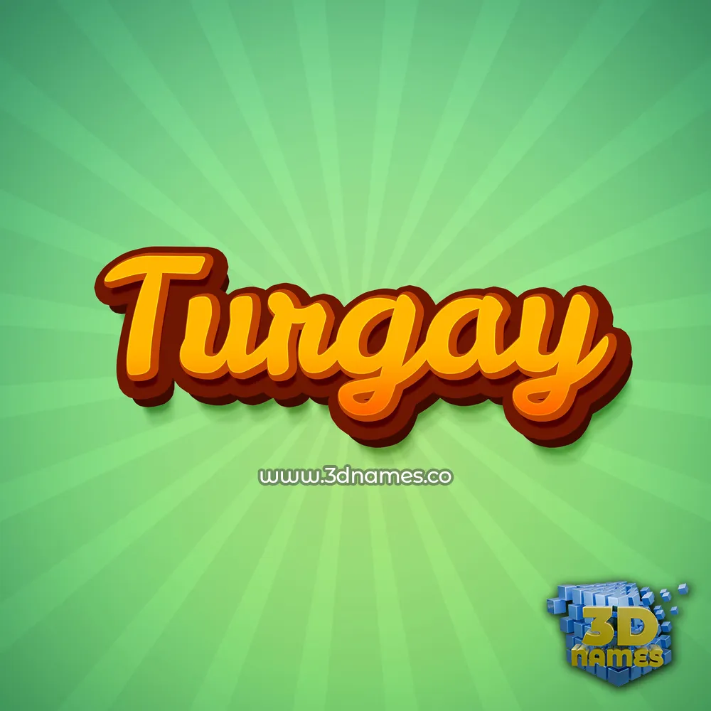 turgay in Green Rays style - 3D name wallpaper