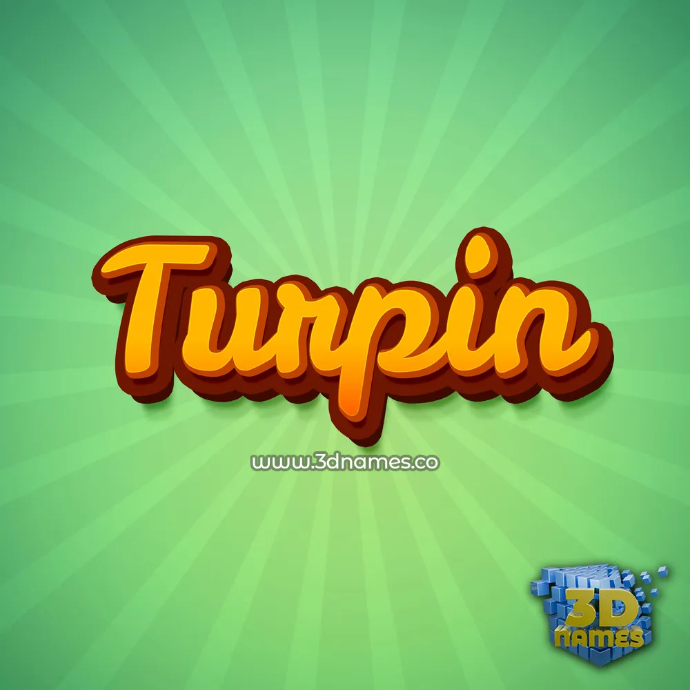 turpin in Green Rays style - 3D name wallpaper