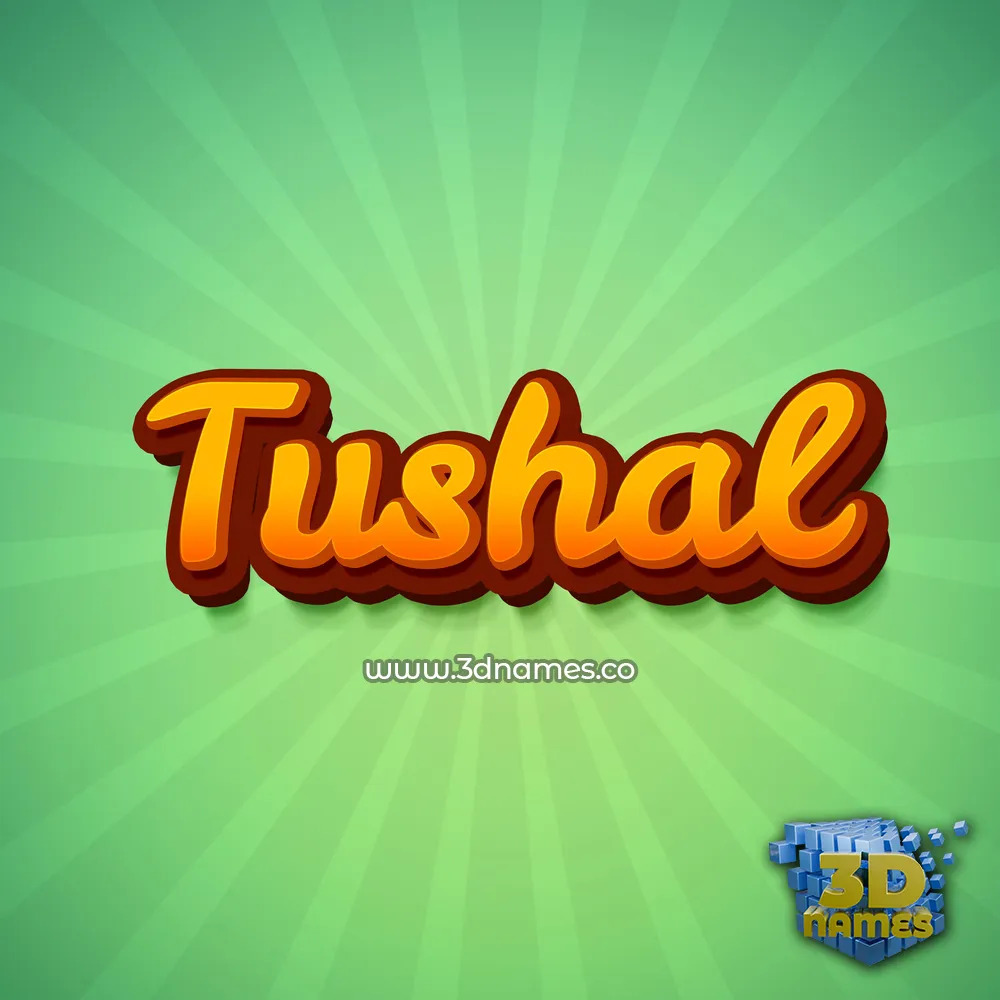 tushal in Green Rays style - 3D name wallpaper
