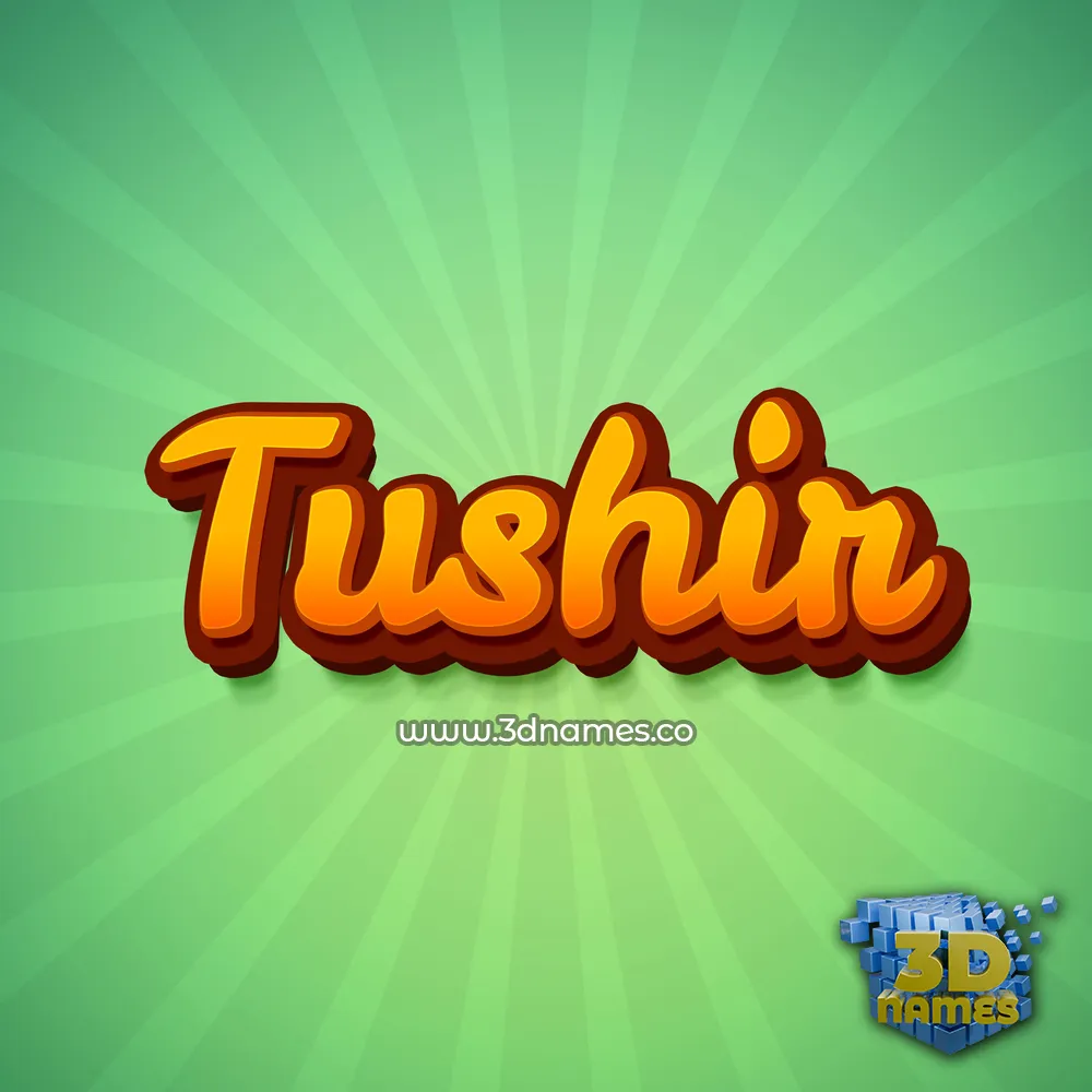 tushir in Green Rays style - 3D name wallpaper