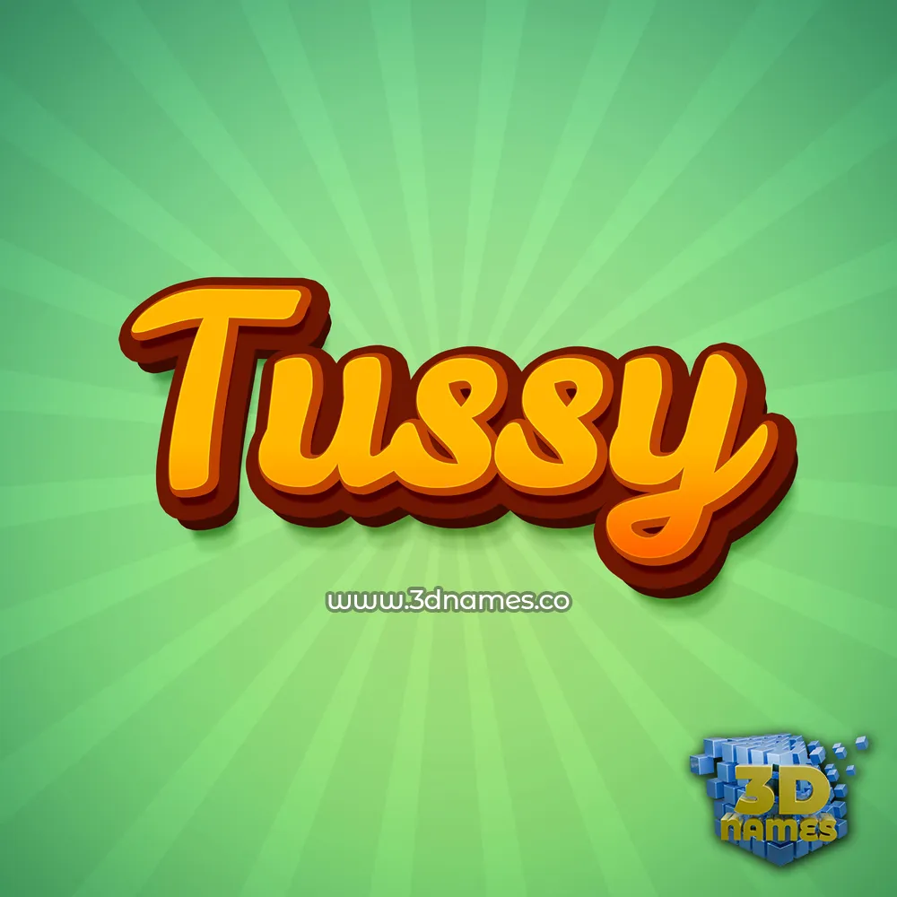 tussy in Green Rays style - 3D name wallpaper