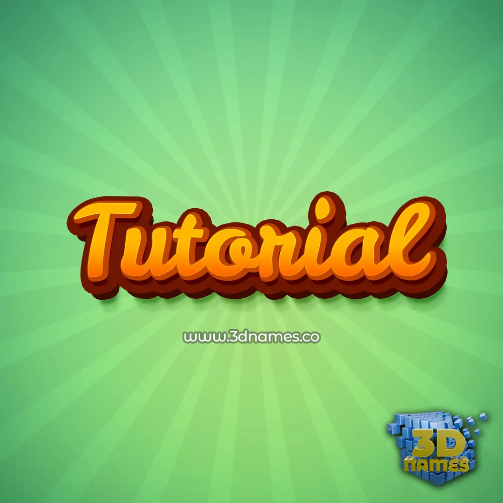 tutorial in Green Rays style - 3D name wallpaper