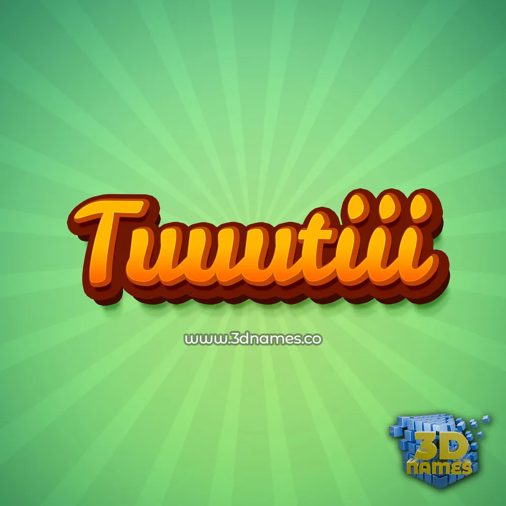 tuuutiii in Green Rays style - 3D name wallpaper