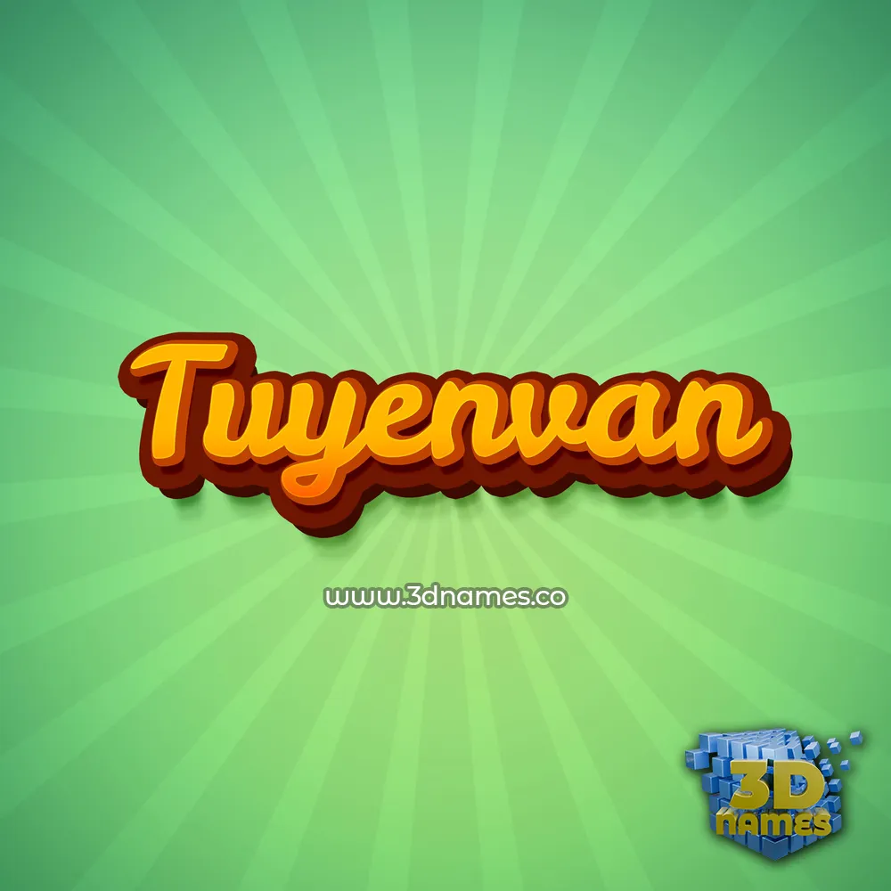 tuyenvan in Green Rays style - 3D name wallpaper