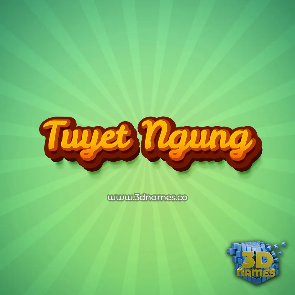 tuyet ngung in Green Rays style - 3D name wallpaper